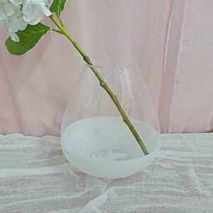 ΒΑΖΟ ΓΥΑΛΙΝΟ ΛΕΥΚΟ ΚΑΙ ΔΙΑΦΑΝΟ 24Χ24Χ23ΕΚ.