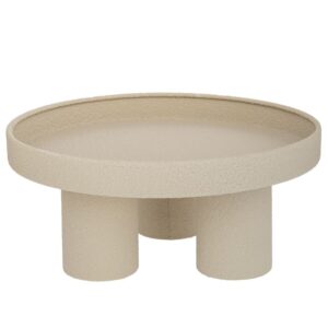 ΚΡΕΜ ΜΕΤΑΛΛΙΚΗ ΣΤΡΟΓΓΥΛΗ ΠΙΑΤΕΛΑ ΜΕ ΠΟΔΑΡΑΚΙΑ 30Χ30Χ13ΕΚ