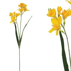 ΦΡΕΖΙΑ ΚΙΤΡΙΝΟ REAL TOUCH ΜΕ 2 ΚΛΑΔΙΑ ~ 5 ΛΟΥΛΟΥΔΙΑ - Y65cm